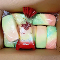 10 Pcs Wholesale for Tiktok Cutie Creative Rainbow 1 minite Slow Rising England Bread Scent Squishy Charm