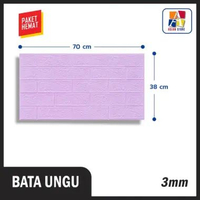 Paket Isi 20 Lembar - Wallpaper Foam Sticker 3D Motif Batu Bata Stiker Dinding Timbul Anti Air 70X38
