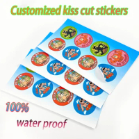 ustom Vinyl UV Printing HD Kiss Cut Stickers Waterproof and UV Resistant Customize Your Own Design