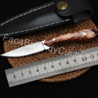 Small Shark Mini Straight Fixed Blade Knife 9Cr18MOV Blade Acrylic Handle Tactical Pocket Hunting EDC Survival Tool Knives