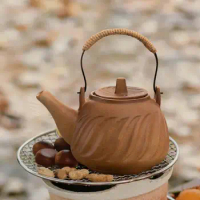 Japanese Tea Kettle Tea Maker Boiling Hot Water with Tea Filter Porcelain Loose Leaf Tea Pot for Outdoor Household Picnic Family