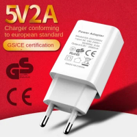 5V 2A EU Plug Adapter USB Wall Charger for Samsung iphone Xiaomi Mobile Phone Charger for ipad Universal Travel AC Power Charger