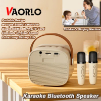 Portable Bluetooth Speaker with 1-2 Wireless Microphone New Mic Karaoke Machine Music Player for Adults and Kid Subwoofer System