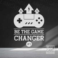 Dekorasi dinding Be The Game Changer Game Quote Window Sticker