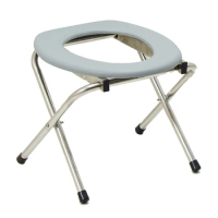Portable Toilet Camping for Pregnant Woman Household Foldable Adult Commode Lightweight Stainless Steel Stool Chair