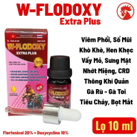 W Flodoxy Extra Plus Thái 10ml xử lý bệnh hen khẹc, khò khè, sưng mặt, bọt mắt, nhớt miệng, ngáp, vẩ