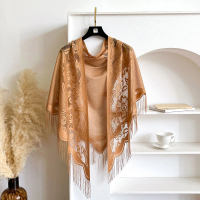 New Arrival Felt Triangle Scarf Lace Shawl outer coat Sheer scarf, solid color, breathable, modern.