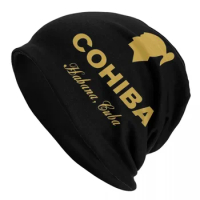 Cohiba Habana Cuba Cigar Warm Knitted Cap Fashion Bonnet Hat Autumn Winter Outdoor Beanies Hats for 