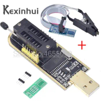 CH341A 24 25 Series EEPROM Flash BIOS USB Programmer Module + SOIC8 SOP8 Test Clip + 1.8V adapter + SOIC8 adapter DIY KIT