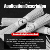 50Pcs High Quality Cotton Smoking Pipe Cleaners Smoke Tobacco Pipe Cleaning Tool Cigarette Holder Accessories