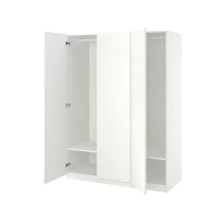 PAX/FORSAND 衣櫃/衣櫥, 白色/白色, 150x60x201 公分