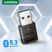 UGREEN USB Bluetooth 5.3 Dongle Adapter for PC Speaker Wireless Mouse Keyboard Music Audio Receiver Transmitter Bluetooth