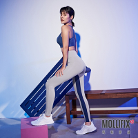 Mollifix 瑪莉菲絲 Pixel Art 玩色拼接動塑褲 (冷淡灰)瑜珈服、Legging 暢貨出清