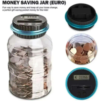 Kotak Penyimpanan, Euro, Pengiraan Pintar, Kapasiti Besar, Kaunter Syiling, Paparan LED Lutsinar, Ba