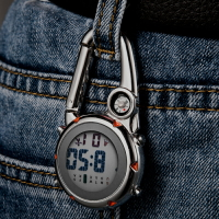 機械錶 護士錶 電子登山扣錶便攜鎖扣背包掛錶護士學生計時小鬧鐘指南針夜光腰錶『wl1134』