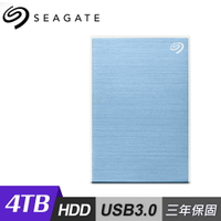 【Seagate 希捷】One Touch 4TB 行動硬碟 密碼版 藍色【三井3C】
