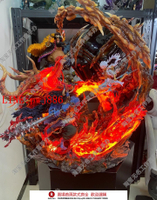 【咨詢客服驚喜多多】動漫手辦雕像模型擺件玩具gk海賊王百獸凱多五檔路飛流櫻業火發光