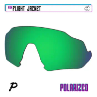 EZReplace Polarized Replacement Lenses for - Oakley Flight Jacket Sunglasses - Green P
