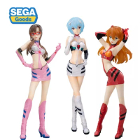 IN Stock SEGA Luminasta EVA Ayanami Rei Asuka Mari Pit Walk Neon Genesis Evangelion Racing Girl Original Anime Figure Model Toys