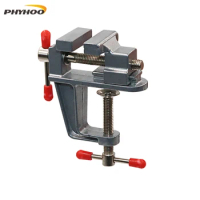 PHYHOO Small Bench Vice Aluminum Mini Table Clamp Jeweler Hobby Clamps DIY Mold Craft Repair Tool Portable Work Bench Screw Vise