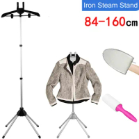 Aluminum Alloy Iron Steamer Stand Foldable Telescopic Garment Steamer Rack with Hand-held Mini Ironing Board for Steaming Clothe