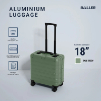 BALLER Koper Aluminium Carry On 18 inch Sage Green - Koper Kabin Kecil Travelling Dual TSA Lock