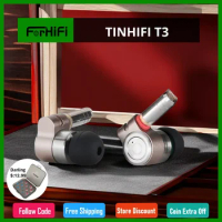 TINHIFI T3 Premium Single Knowles BA PU+PEK Dynamic Hybrid Driver HIFI Earphone Metal Earbud MMCX TIN T4 T2 P1 Official Store