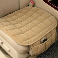 Car Seat Cushion Non-Slip Rubber Premium Comfort Memory Wadding Vehicles Office Chair Home Pad Seat Cover With Storage Pouch