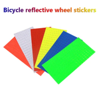 Bicycle Tire Reflective Sticker Wheel Spokes Tubes Strip Safety Warning Light Reflector Sticker 21*10*0.2CM Bicycle Accessories