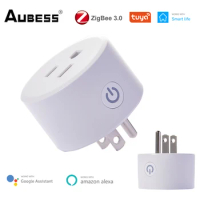 Tuya 15A US ZigBee Smart Plug Outlet Smart Life APP Remote Control Wireless Plug Works With Alexa Google Home Hub Required