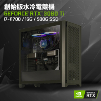 【NVIDIA】GEFORCE RTX 3080 TI 黑色 創始版水冷電競機(i7-11700/16G/500G_SSD)