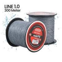 Senar Benang Pancing Fishing PE Braided Thick Line 300M Line Number 1.0# - BLTP - Gray - TaffSPORT B