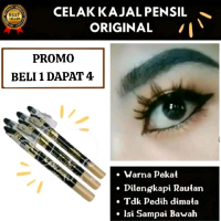 (BELI 1 DAPAT 4) Celak pensil mata ori/ Celak kajal/celak mata Eyeliner Waterproof