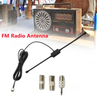 DAB FM Radio Antenna FM Dipole Aerial Audio Plug Connector T Shape Aerial Wall Mounting For Stereo Receiver
