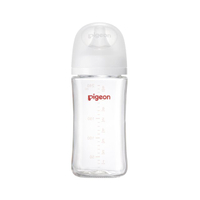 日本 Pigeon貝親 第三代母乳實感玻璃奶瓶240ml(純淨白)★衛立兒生活館★