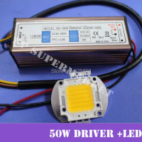 5pcs 50W White High Power LED Light Lamp Panel w 50W High Power LED Driver AC90-265V