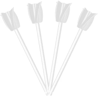 4Pcs Epoxy Mixing Stick Paint Stirring Rod Putty Cement Paint Mixer Attachment with Drill Chuck for Oil Paint(White)