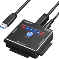 Fideco USB3.0 TO IDE, SATA HDD & SSD 3 Bay Adapter with power supply S3G-PL06