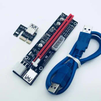 4pin 6pin SATA Power Riser Card USB 3.0 PCI-E PCI-Express 1x to 16x PCIE for litecoin Miner Bitcoin Miner Mining