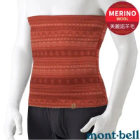 【MONT-BELL 日本】MERINO WOOWAIST WARMER美麗諾羊毛保暖護腰1107167CARD紅
