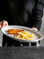 ijarl北歐風餐具套裝家用簡約實用陶瓷魚盤味碟調料碟子啞光盤子