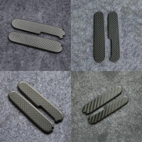 5 Patterns Carbon Fibre Material Knife Scales Patches for 91MM Victorinox Swiss Army Knives Handle SwissChamp DIY Making Part