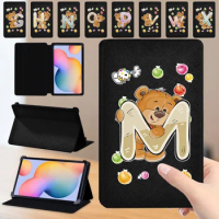 Tablet Case for Samsung Tab S2 8.0/Tab S3/Tab S4 10.5/S5e T720/S6 T865/S6 Lite Bear Letters Leather Stand Adjustable Size Cover