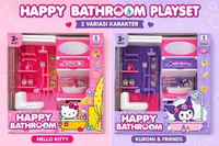 Mainan Edukasi Happy Bathroom Play Set Kuromi Hello Kitty Mainan Kamar Mandi Lemari Shower + Wastafe