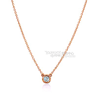 Tiffany &amp; Co. 0.10克拉鑽石18K玫瑰金項鍊