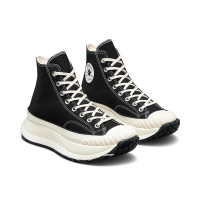 【CONVERSE】帆布鞋 運動鞋 高筒 厚底 CHUCK 70 AT-CX HI BLACK/EGRET/BLACK 女 - A03277C