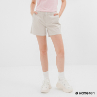 Hang Ten-女裝-REGULAR FIT經典短褲-灰白色