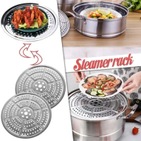 2 PCS 11-Inch Pressure Cooker Canner Steamer Shelf Cookware Stainless Steel Steamer Rack Durable Pot Steaming Tray Stand Kitchen