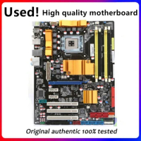 For Asus P5Q Desktop Motherboard P45 Socket LGA 775 Q8200 Q8300 DDR2 Original Used Mainboard On Sale