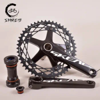 SKEACE-Single Speed Bicycle Crankset, Fixed Gear Bike Parts, 165mm, BCD144, 49T Sprocket, High Strength Hollowtec Bottom Bracket